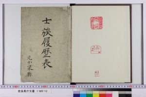士族履歴表元小泉県